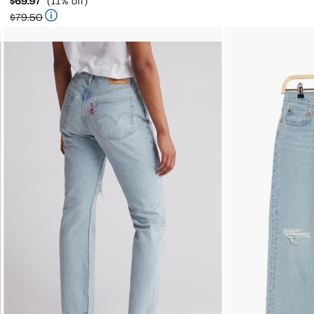 Levi's Women's Sky Blue Straight Leg Jeans